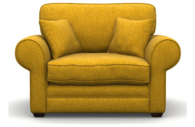 Heart of House Chedworth Tweed Fabric Cuddle Chair - Mustard